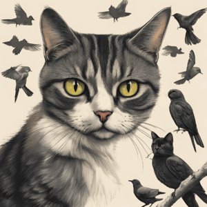 Overview of cats and birds cohabitating 13 Design sans titre 2